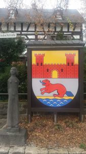 Wappen an der "Scharf Eck"